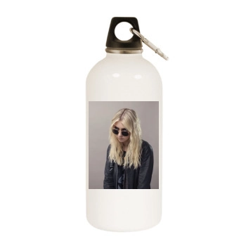 Taylor Momsen White Water Bottle With Carabiner