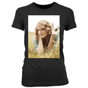 Taylor Swift Women's Junior Cut Crewneck T-Shirt