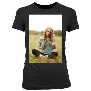 Taylor Swift Women's Junior Cut Crewneck T-Shirt