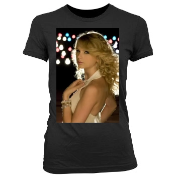 Taylor Swift Women's Junior Cut Crewneck T-Shirt