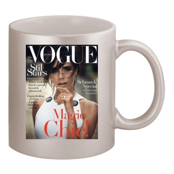 Victoria Beckham 11oz Metallic Silver Mug