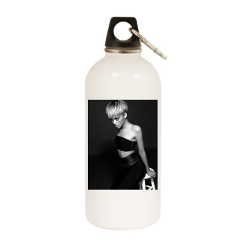 Zendaya Coleman White Water Bottle With Carabiner