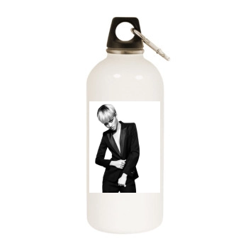 Zendaya Coleman White Water Bottle With Carabiner