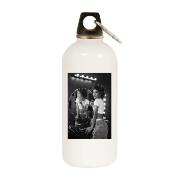 Zendaya Coleman White Water Bottle With Carabiner