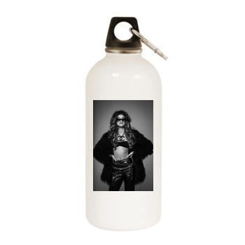 Zendaya Coleman White Water Bottle With Carabiner