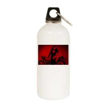 Zendaya Coleman White Water Bottle With Carabiner