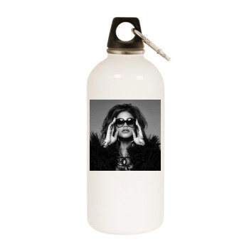 Zendaya Coleman White Water Bottle With Carabiner