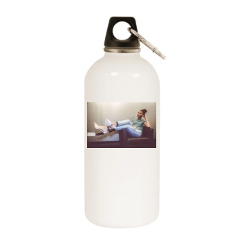 Zendaya Coleman White Water Bottle With Carabiner