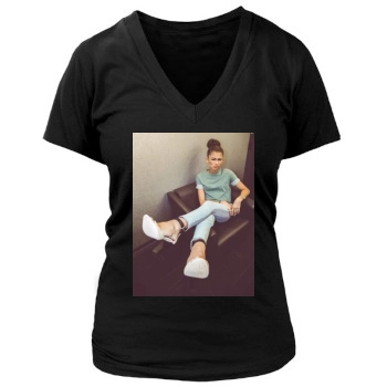 Zendaya Coleman Women's Deep V-Neck TShirt