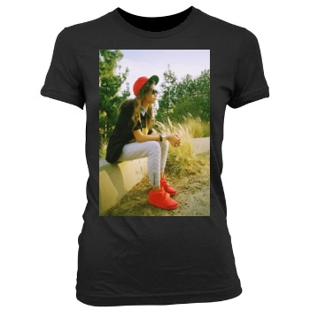 Zendaya Coleman Women's Junior Cut Crewneck T-Shirt