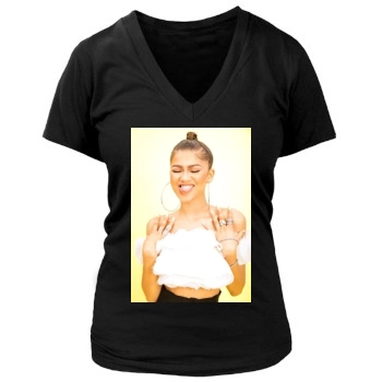 Zendaya Coleman Women's Deep V-Neck TShirt