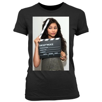 Zendaya Coleman Women's Junior Cut Crewneck T-Shirt