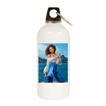 Zendaya Coleman White Water Bottle With Carabiner