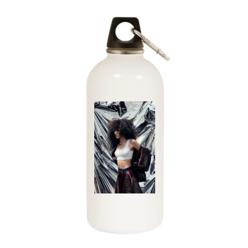 Zendaya Coleman White Water Bottle With Carabiner