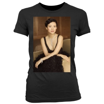 Zhang Ziyi Women's Junior Cut Crewneck T-Shirt