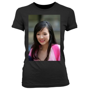 Zhang Ziyi Women's Junior Cut Crewneck T-Shirt