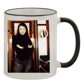 Zhang Ziyi 11oz Colored Rim & Handle Mug