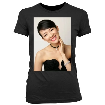 Zhang Ziyi Women's Junior Cut Crewneck T-Shirt