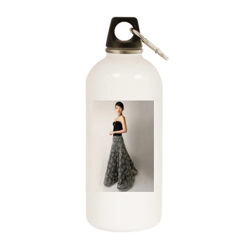 Zhang Ziyi White Water Bottle With Carabiner