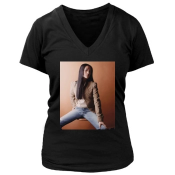 Zhang Ziyi Women's Deep V-Neck TShirt