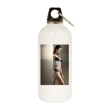 Zoe Duchesne White Water Bottle With Carabiner
