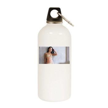 Zoe Kravitz White Water Bottle With Carabiner