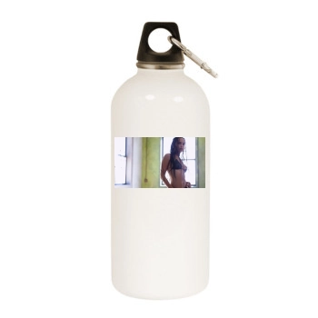 Zoe Kravitz White Water Bottle With Carabiner