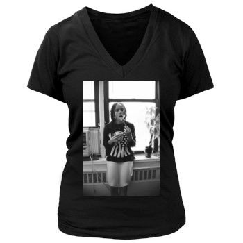 Zoe Kravitz Women's Deep V-Neck TShirt