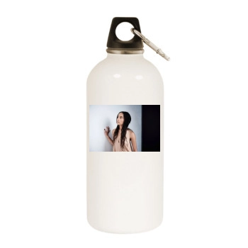 Zoe Kravitz White Water Bottle With Carabiner