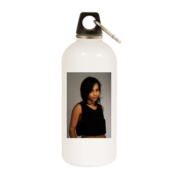 Zoe Kravitz White Water Bottle With Carabiner