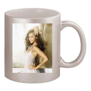 Zoe Saldana 11oz Metallic Silver Mug