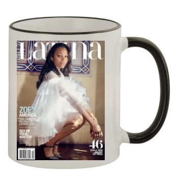 Zoe Saldana 11oz Colored Rim & Handle Mug