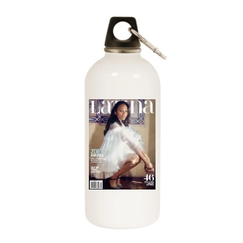 Zoe Saldana White Water Bottle With Carabiner