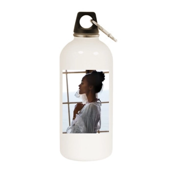 Zoe Saldana White Water Bottle With Carabiner