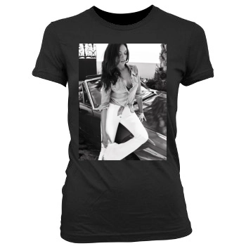 Zoe Saldana Women's Junior Cut Crewneck T-Shirt