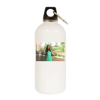 Zoe Saldana White Water Bottle With Carabiner