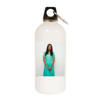 Zoe Saldana White Water Bottle With Carabiner