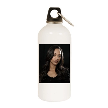 Zoe Saldana White Water Bottle With Carabiner