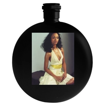 Zoe Saldana Round Flask