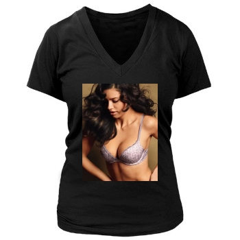 Adriana Lima Women's Deep V-Neck TShirt