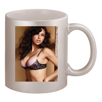 Adriana Lima 11oz Metallic Silver Mug