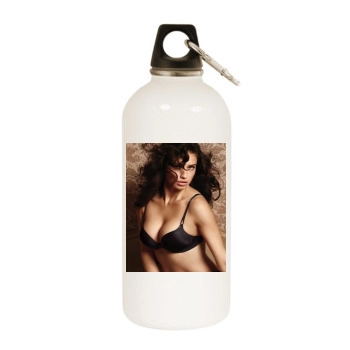 Adriana Lima White Water Bottle With Carabiner