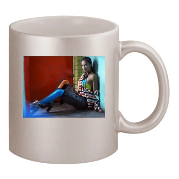 Adriana Lima 11oz Metallic Silver Mug