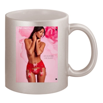 Adriana Lima 11oz Metallic Silver Mug