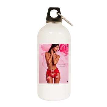 Adriana Lima White Water Bottle With Carabiner