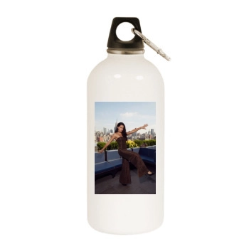 Adriana Lima White Water Bottle With Carabiner