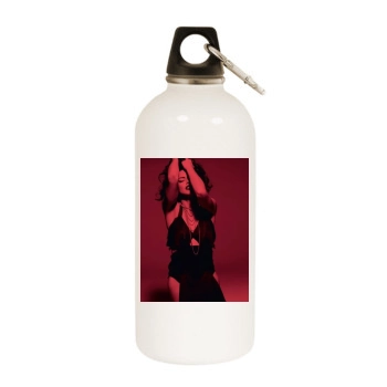 Adriana Lima White Water Bottle With Carabiner