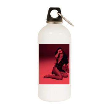 Adriana Lima White Water Bottle With Carabiner