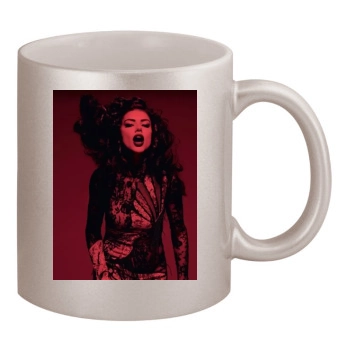 Adriana Lima 11oz Metallic Silver Mug