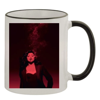 Adriana Lima 11oz Colored Rim & Handle Mug